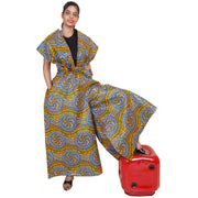 Printed Wide Leg Pants with Wrap Tie FI-67
