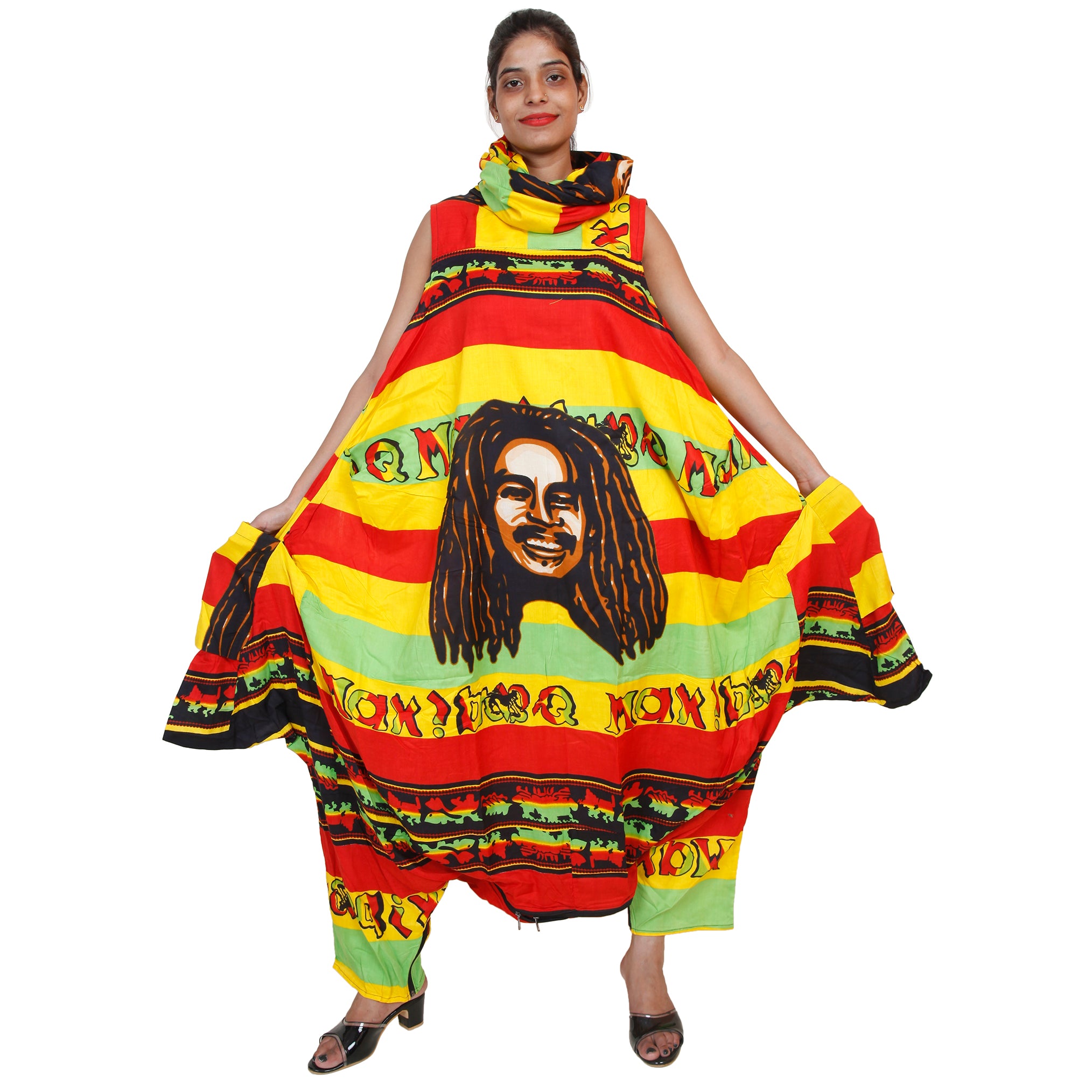 Bob Marley Oversized Jumpsuit with Cowl Neck