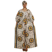 Women's Printed Bubble Sleeve Jumpsuit - FI-5101