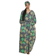 Women's Printed Bubble Sleeve Jumpsuit - FI-5101