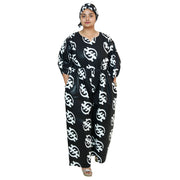 Women's Printed Bubble Sleeve Jumpsuit - FI-5101