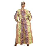 Women's Printed Bubble Sleeve Jumpsuit - FI-5101