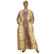 Women's Printed Bubble Sleeve Jumpsuit - FI-5101