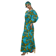 Women's Printed Bubble Sleeve Jumpsuit - FI-5101