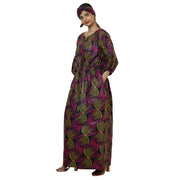 Women's Printed Bubble Sleeve Jumpsuit - FI-5101