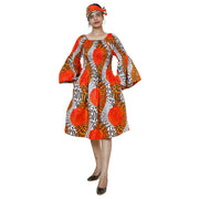 Women's Long Sleeve Smocking Short Dress -- FI-P50073