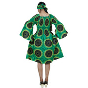 Women's Long Sleeve Smocking Short Dress -- FI-P50073