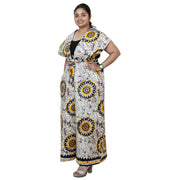 Printed Wide Leg Pants with Wrap Tie FI-67
