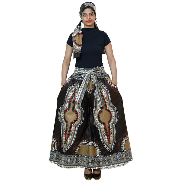 African Women's Dashiki High Waist Pants - FI-D50D