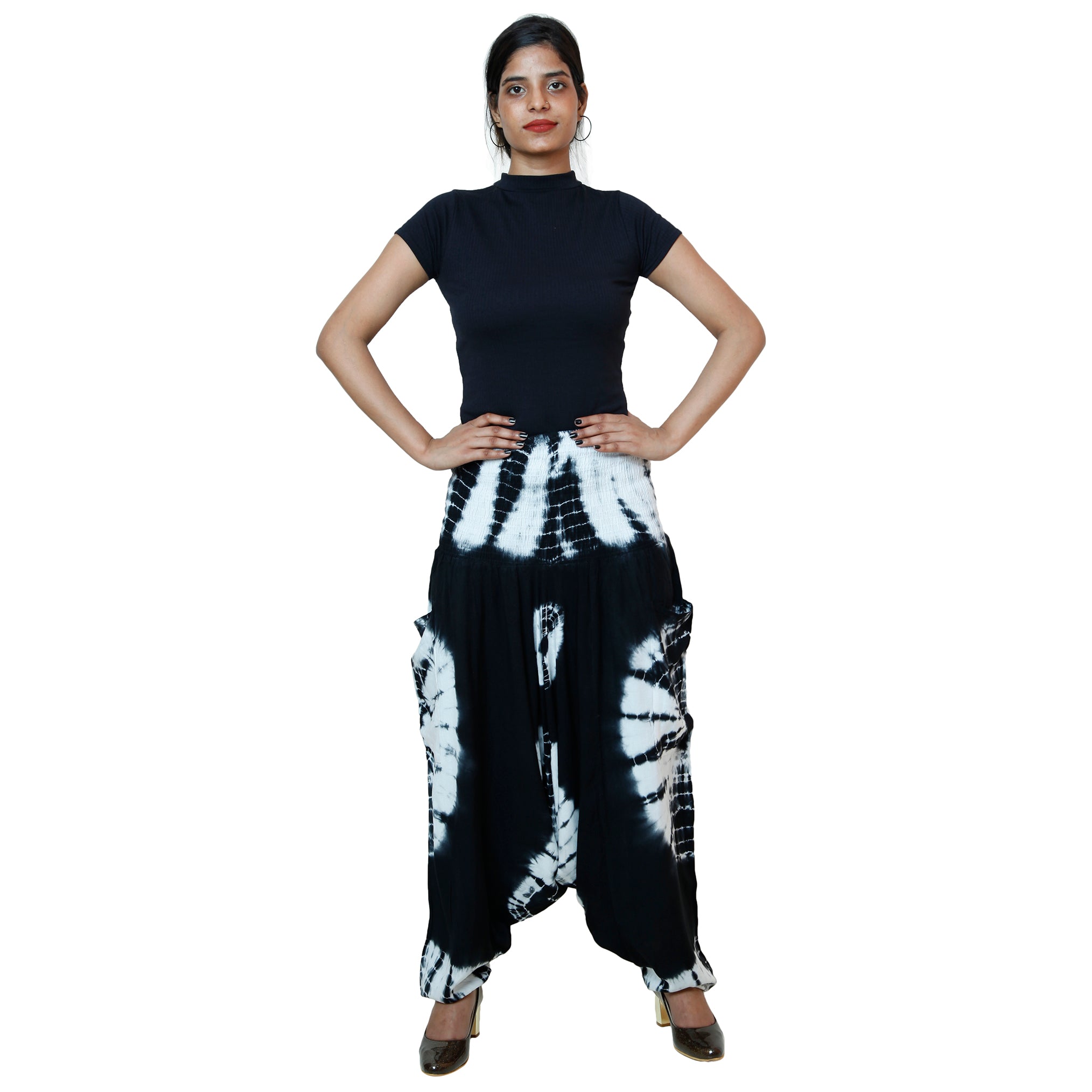 Women's Tie Dye Rayon Harem Pants -- FI TD 143