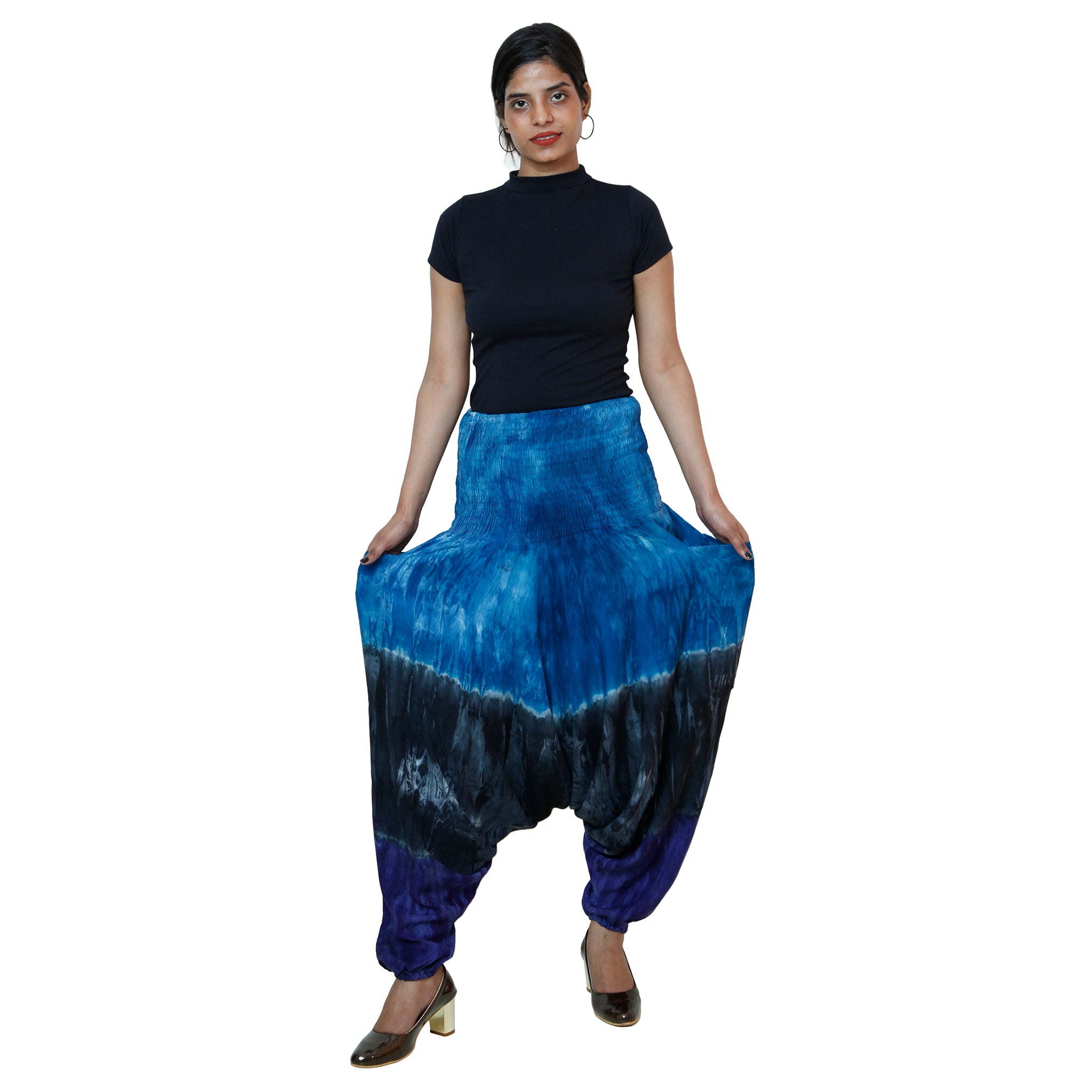 Women's Tie Dye Rayon Harem Pants -- FI TD 143