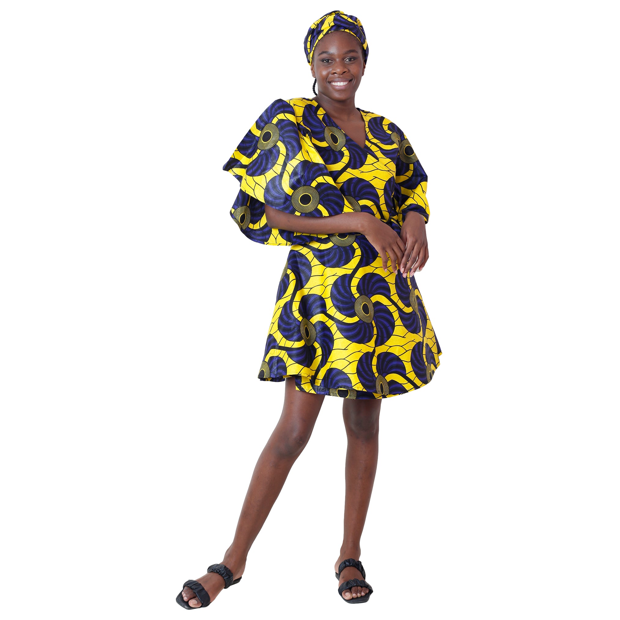 Women's short sleeve wrap dress cheap