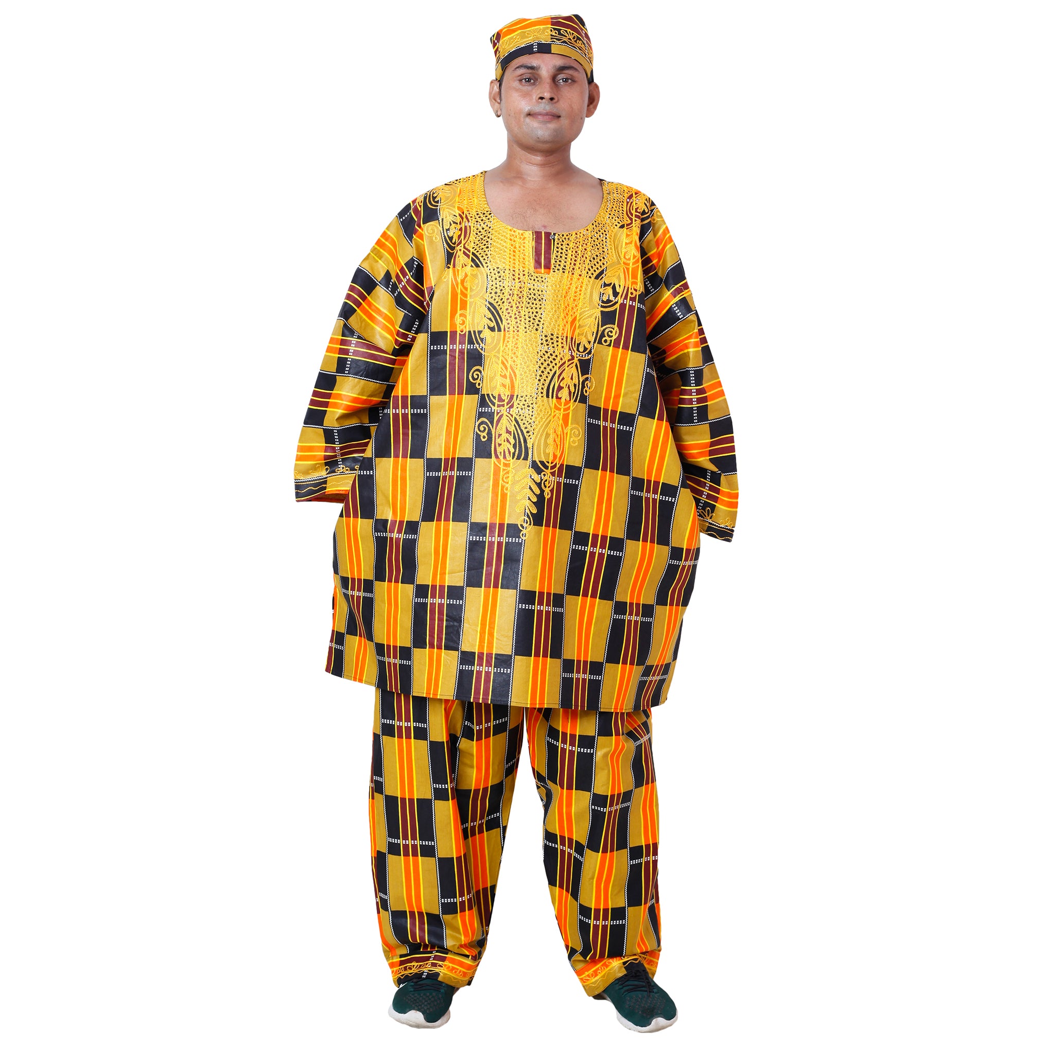 Men's Super Plus Size Pant Set with Hat -- FI-20082