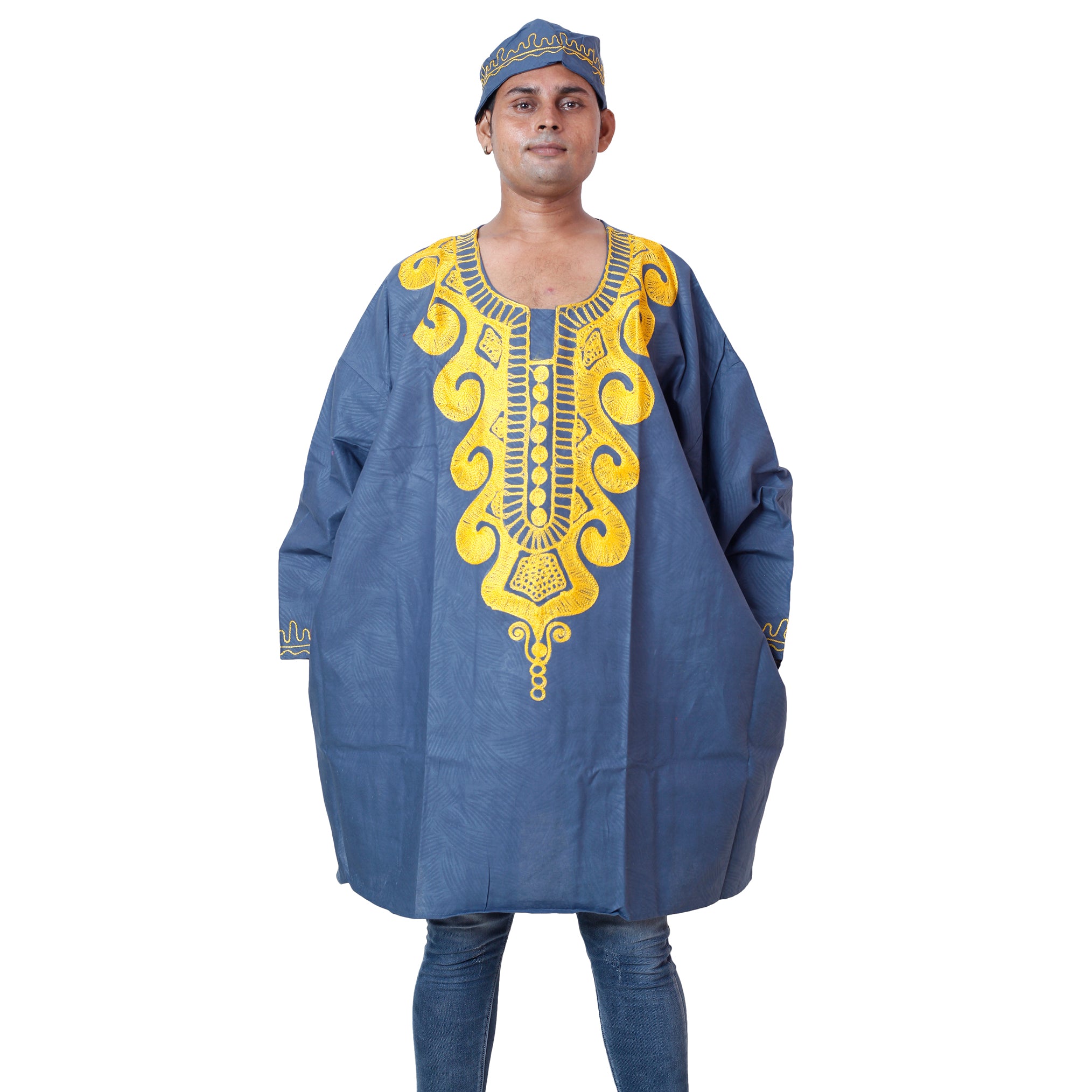 Men's PLUS SIZE Shirt with Kufi Hat -- FI-15S PLUS