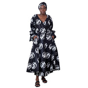 Women's Tiered Sleeve Wrap Dress - FI-70