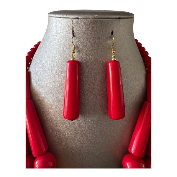 Women's Beaded Layer Necklace Set -- Jewelry 10A