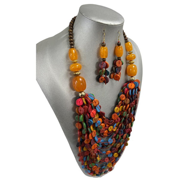 Women's Multi Strand Layered Necklace with Beads
