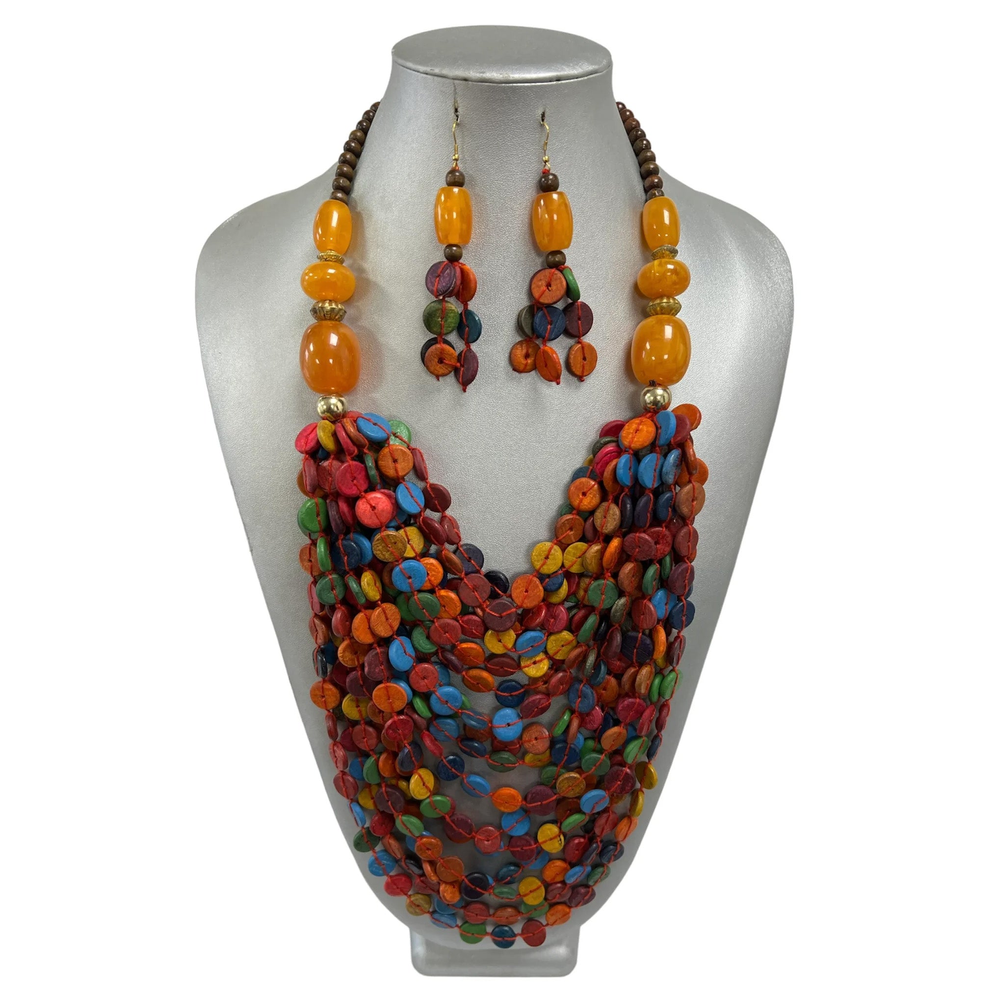 Women's Multi Strand Layered Necklace with Beads