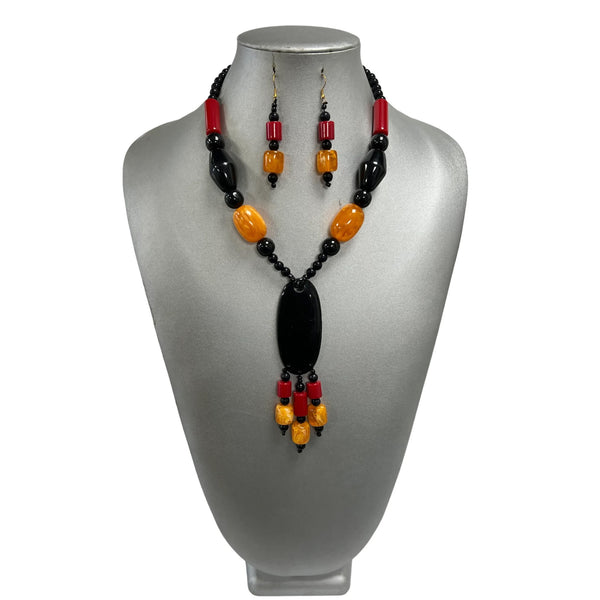 Women's African Style Pendant Necklace Set