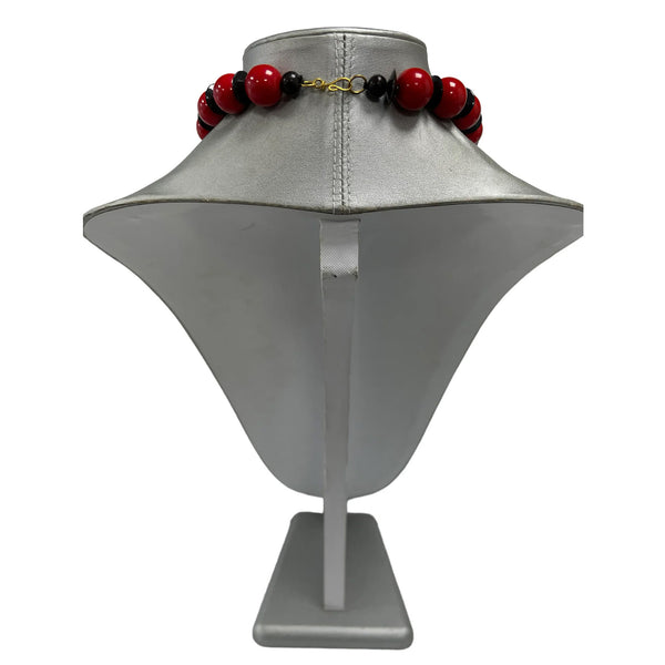 Women's Rasta Beaded Lion Pendant Necklace Set