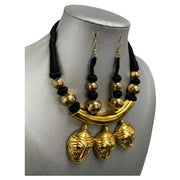 Women's Tribal Necklace with 3 Mask